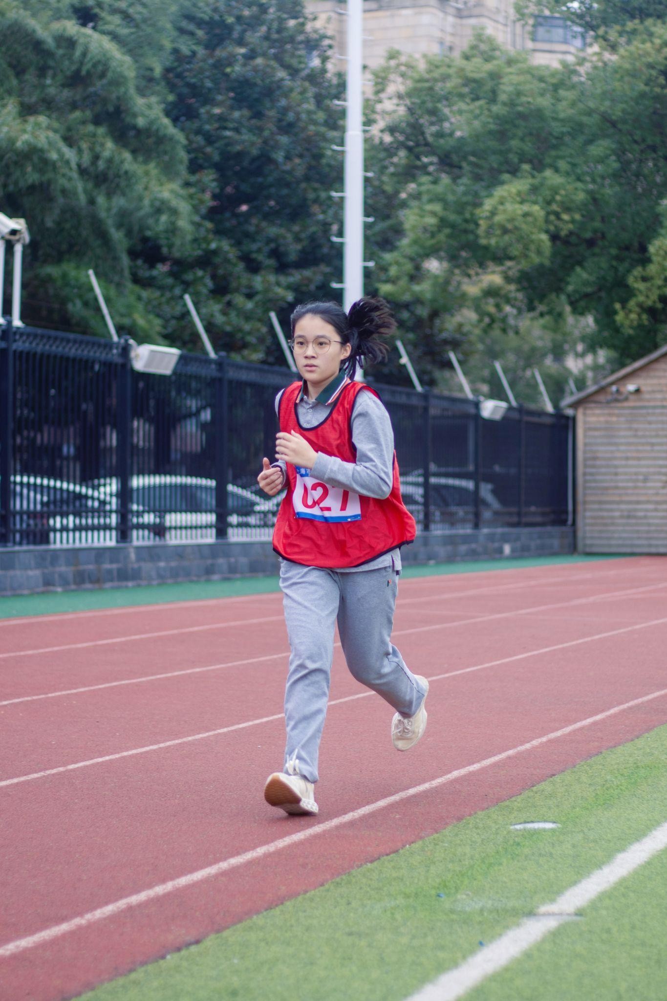 A person running outdoors